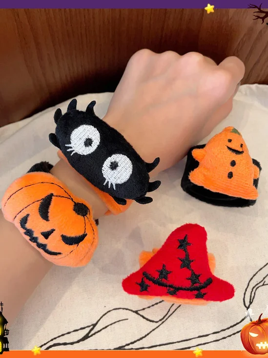 Halloween Slap Bracelets , Halloween Bracelets Bulk for Gifts, Friendship Bracelets for Halloween Party Favors Goodie Bag Fillers, Classroom Favors