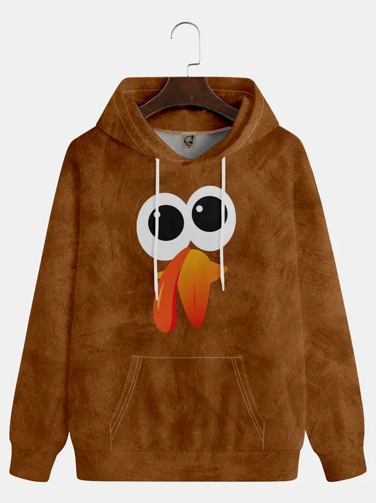 Textured Thanksgiving Turkey Hoodie Sweatshirt