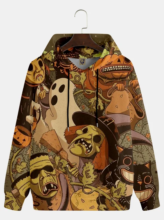 Halloween Ghost Vintage Art Illustration Hoodie Sweatshirt