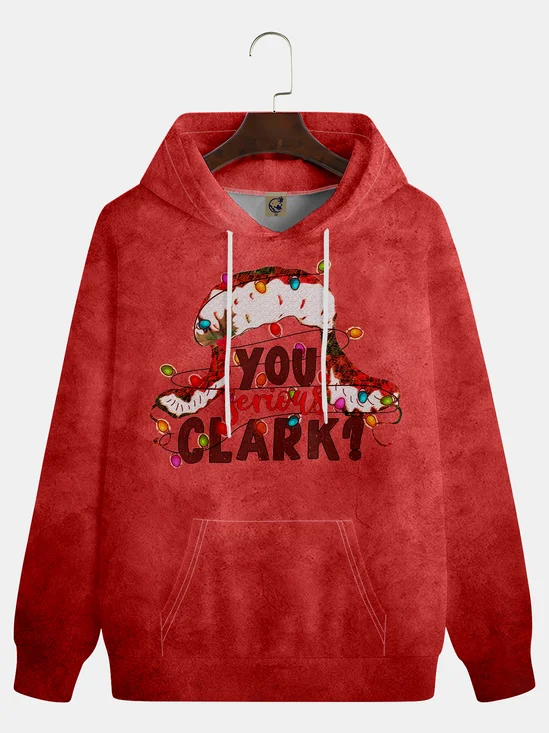 Christmas Santa Hat Classic Illustration Hoodie Sweatshirt