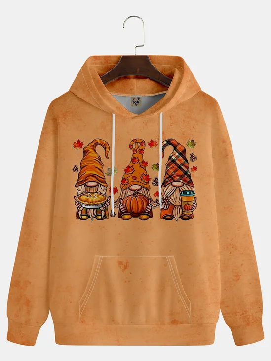 Thanksgiving Gnome Art Illustration Hoodie Sweatshirt