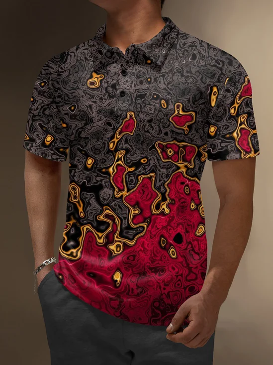 Moisture Wicking Abstract Stone Golf Polo