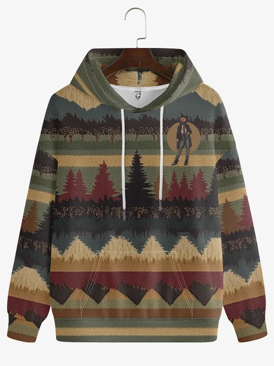 Western Cowboy Art Painting Hoodie Sweatshirt