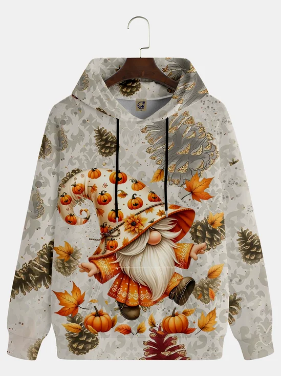 Thanksgiving Pine Cone and Gnome Hoodie Sweatshirt