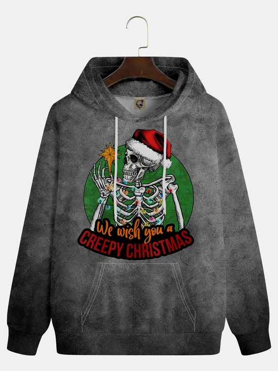 Christmas Skull Lights Hoodie Sweatshirt
