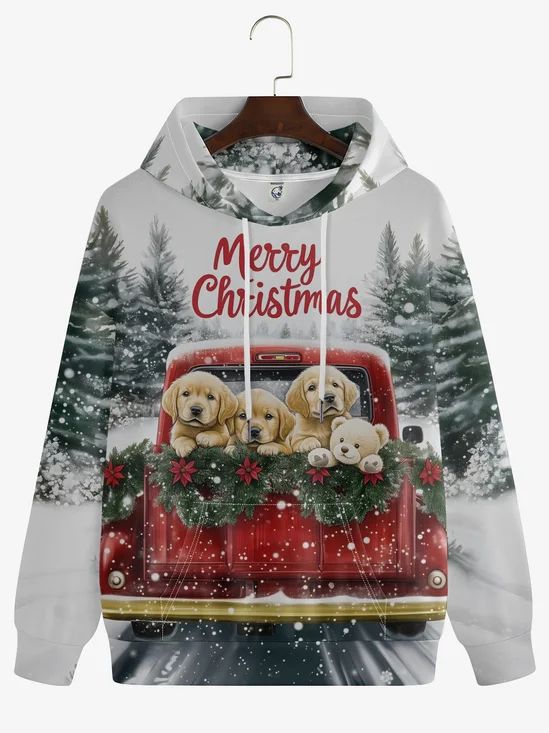 Christmas Puppy Pika Hoodie Sweatshirt