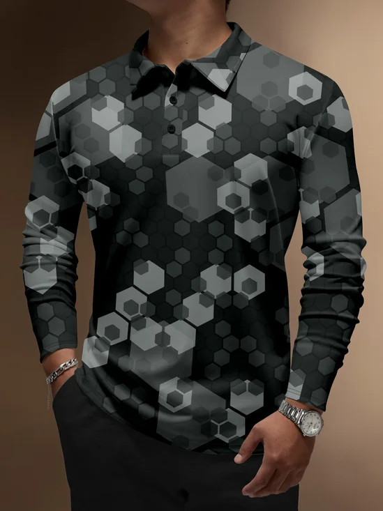 Moisture Wicking Technology Sci-fi Mechanical Armor Golf Polo