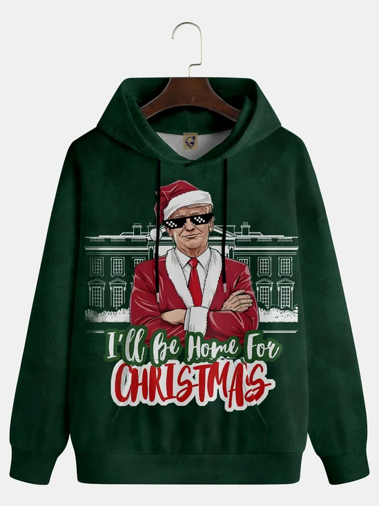 Trump I'll Be Home For Christmas Hoodie Sweatshirt