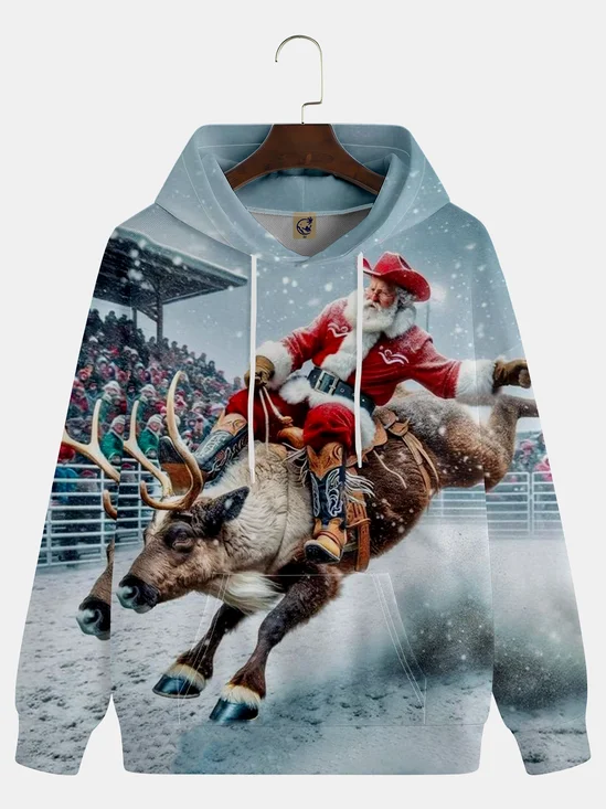 Wild Santa Cowboy Hoodie Sweatshirt
