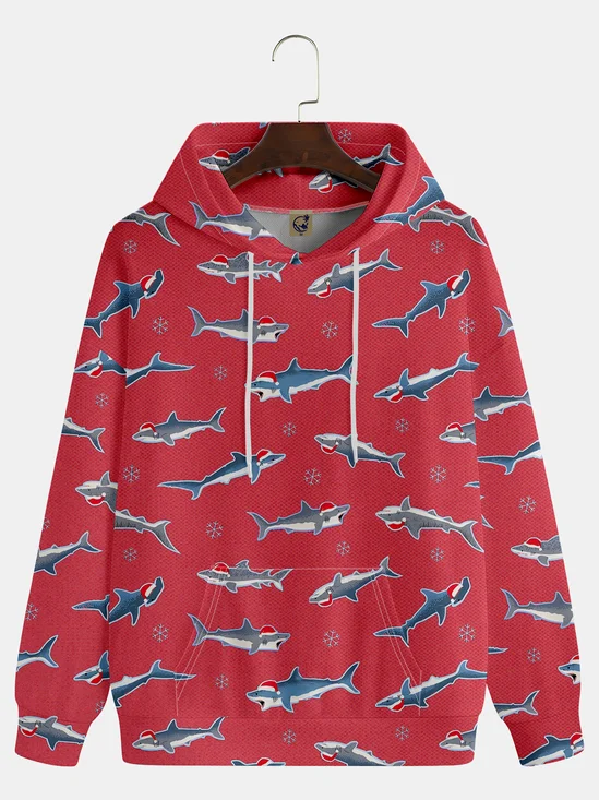 Christmas Shark Hoodie Sweatshirt