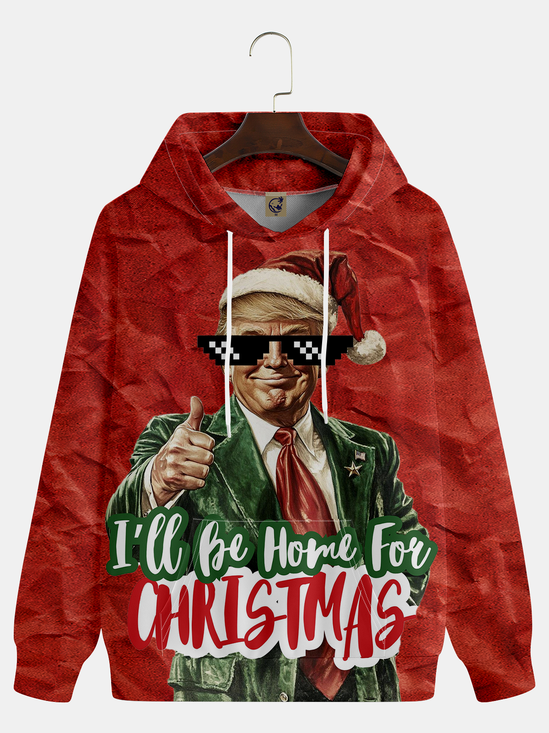I'll Be Home For Christmas Trump Hoodie Sweatshirt