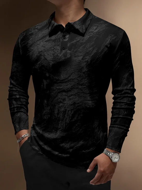 Moisture Wicking Artistic Abstract Texture Golf Polo