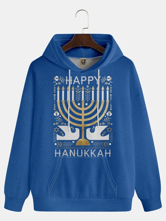 Happy Hanukkah Menorah Art Hoodie Sweatshirt