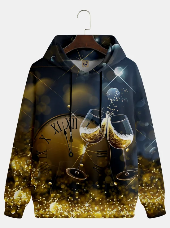 Happy New Year Art Champagne Hoodie Sweatshirt