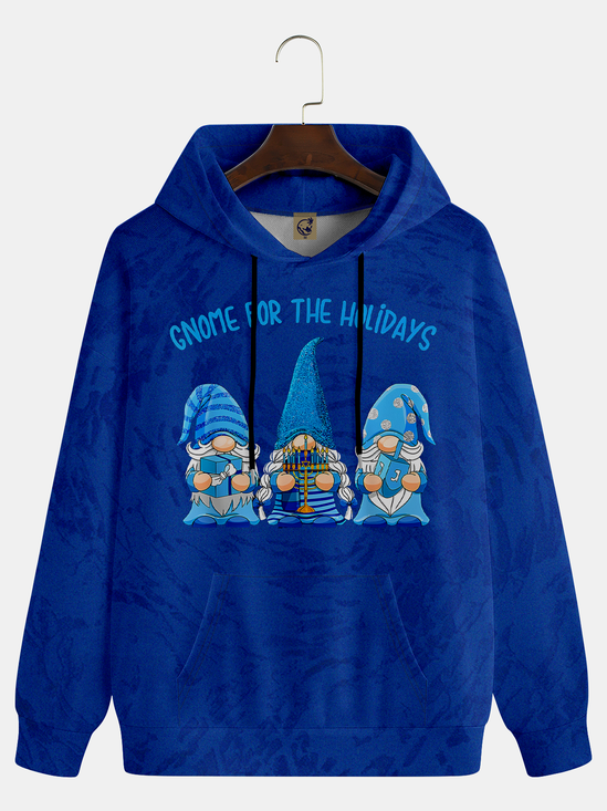 Hanukkah Art Menorah Gnome Hoodie Sweatshirt