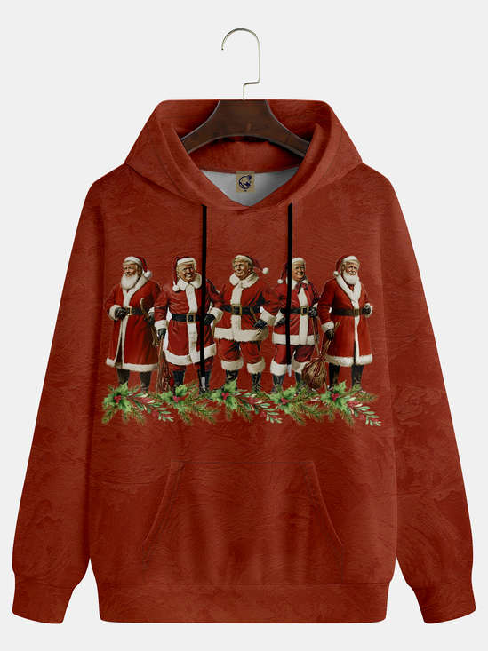 President Trump Santa Claus Red Hoodie Sweatshirt