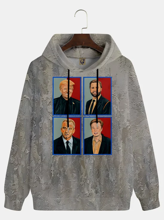 President Trump Musk Vance Art Painting Hoodie Sweatshirt