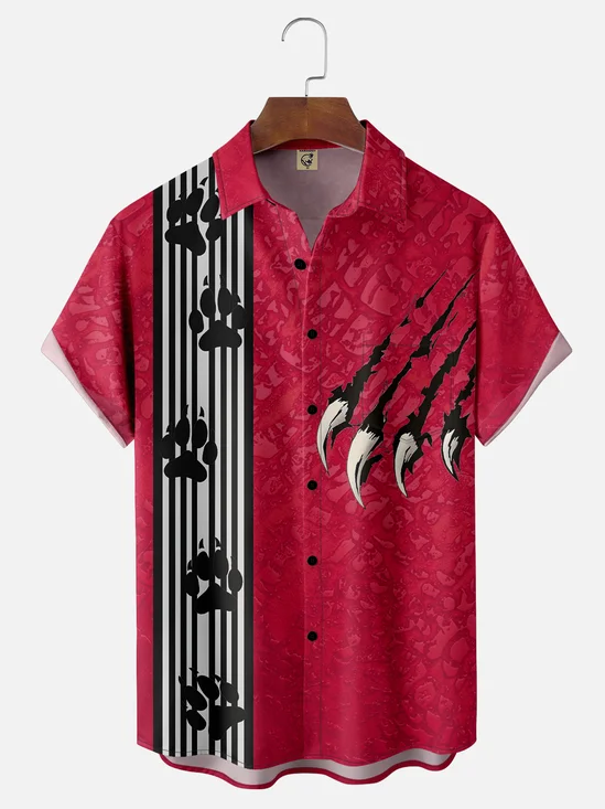 Moisture-wicking American football New Mexico Art Chest Pocket Bowling Shirt