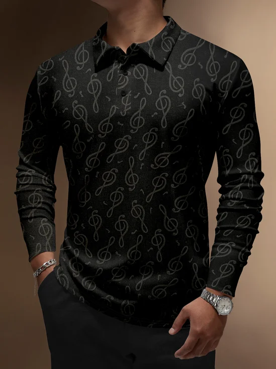 Moisture Wicking Music Notes Golf Polo