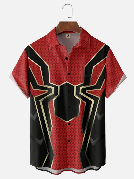 Moisture-wicking Spider Chest Pocket Ugly Shirt