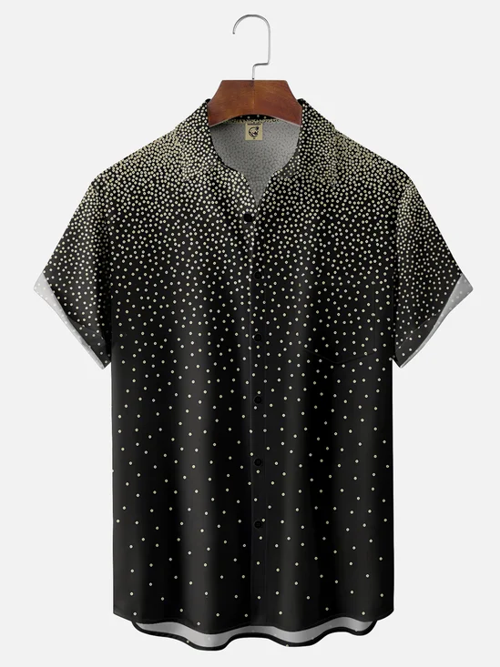 Moisture Wicking Gradient Chest Pocket Casual Shirt