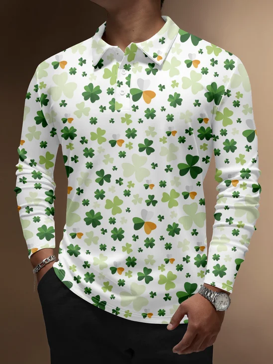 Moisture Wicking St. Patrick's Day Shamrock Golf Polo