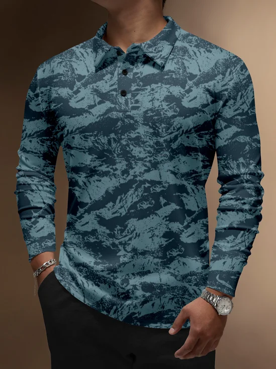 Moisture Wicking Art Abstract Texture Golf Polo