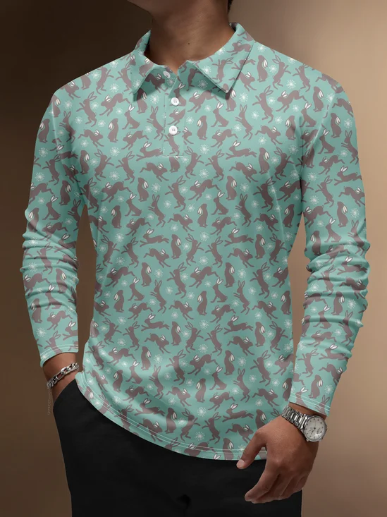 Moisture Wicking Easter Bunny Golf Polo