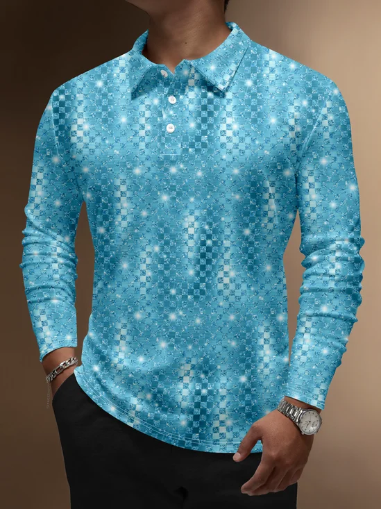Moisture Wicking Glimmer Gradient Color Golf Polo
