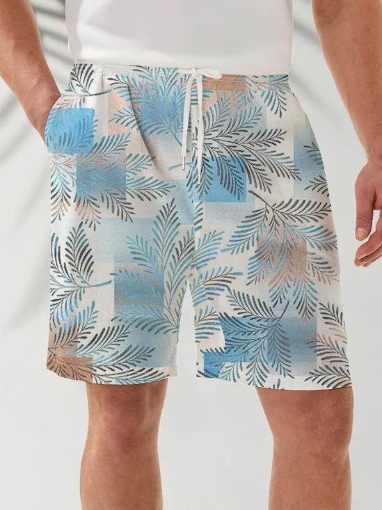 Moisture Wicking Gradient Plants Flowers Casual Shorts