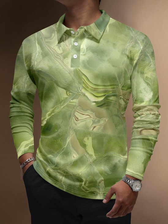 Moisture Wicking Artistic Abstract Stone Texture Golf Polo