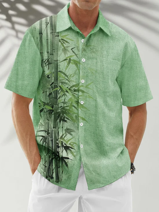 Moisture Wicking Bamboo Chest Pocket Casual Shirts