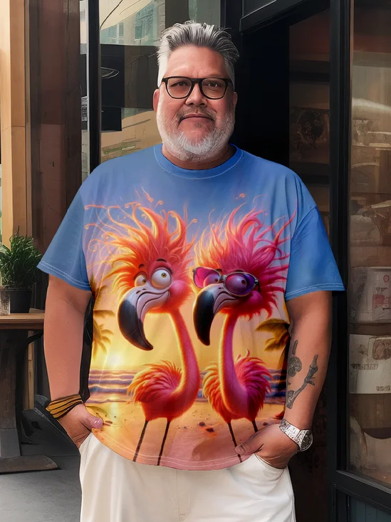 Flamingo Hawaiian T-shirt