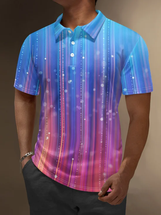 Moisture Wicking Abstract Gradient Golf Polo