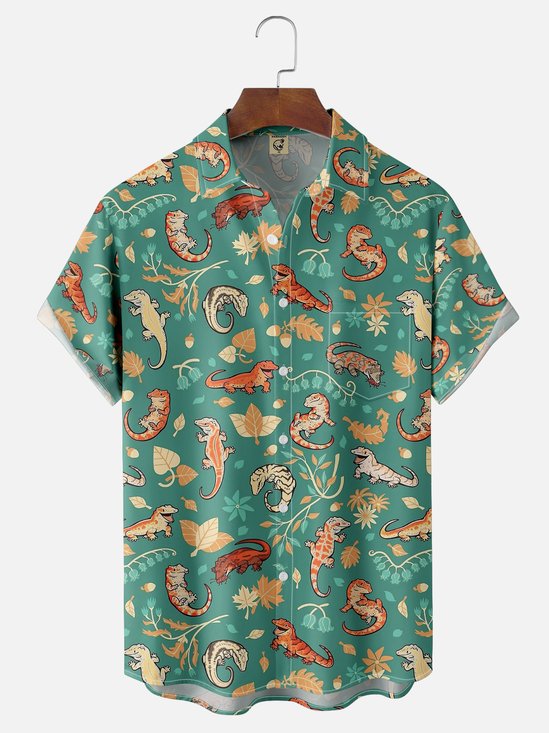 Moisture-wicking Reptile Dysfunction Chest Pocket Casual Shirt