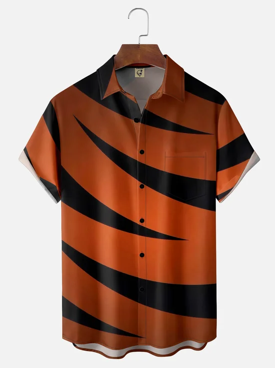 Moisture-wicking Ohio American Football Chest Pocket Casual Shirt