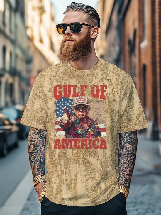 Men's American Bay Fun Trump Avant-garde Multicolor Fit T-shirts