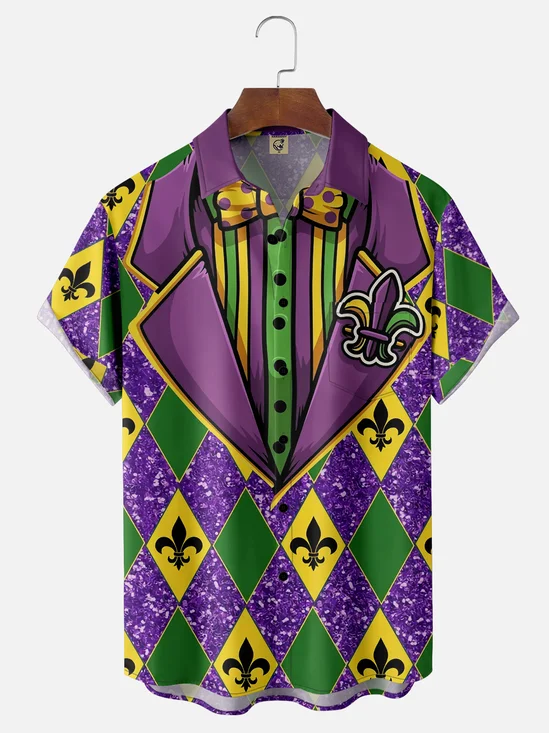 Carnival Short Sleeve Shirt with Breast Pocket