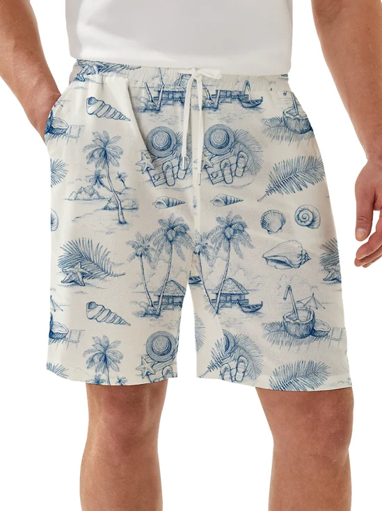 Moisture Wicking Floral Casual Shorts