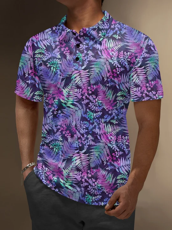 Moisture Wicking Hawaiian Coconut Tree Golf Polo