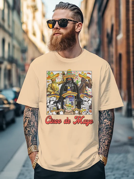Men's Cinco de Mayo Mexican Star Art Wars Fitted T-shirts