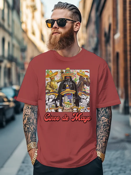 Men's Cinco de Mayo Mexican Star Art Wars Fitted T-shirts
