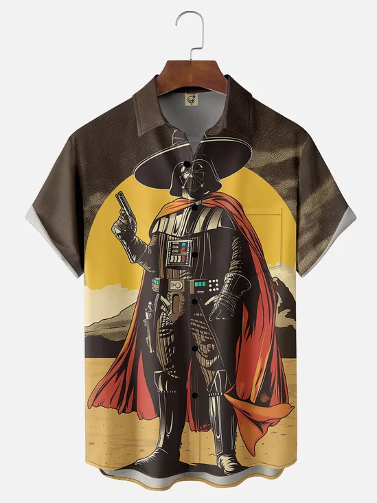 Moisture-wicking Mexican Fun Star Wars Cinco de Mayo Chest Pocket Casual Shirt