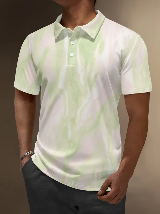 Moisture Wicking Artistic Abstract Gradient Colors Golf Polo