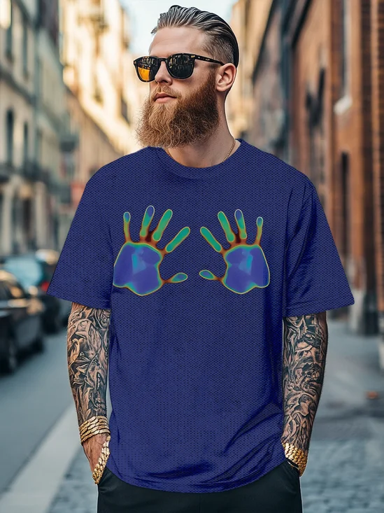 Men's Palm Fun Avant-garde Fitted T-shirts