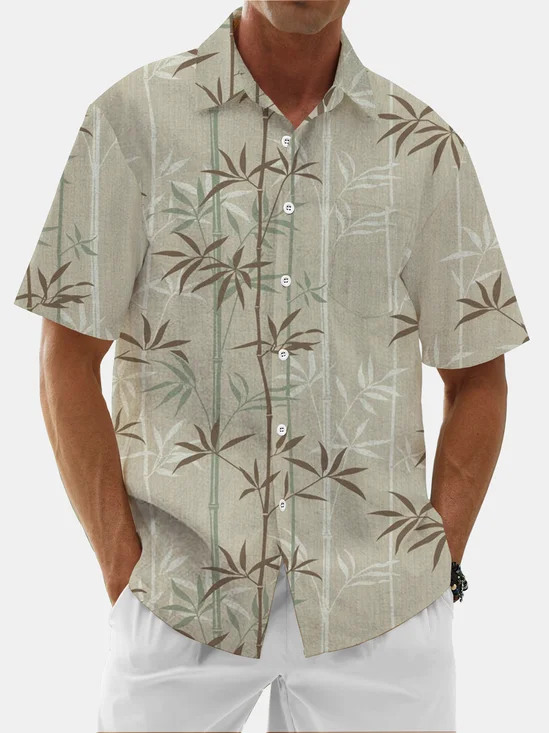 Moisture Wicking Bamboo Chest Pocket Hawaiian Shirt