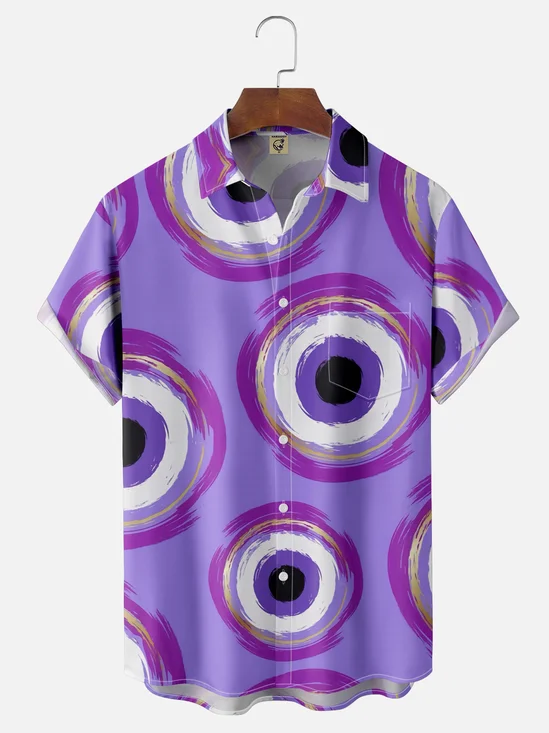 Moisture-wicking Turkey Eyes Circle Chest Pocket Casual Shirt