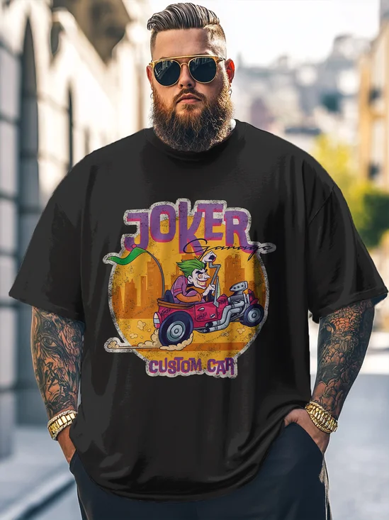 Hardaddy x Marcio Lima Big Size Men's Funny Clown Print Loose T-shirt