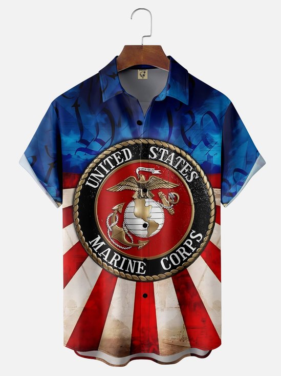 Moisture-wicking U.S. Marine Corps Chest Pocket Casual Shirt