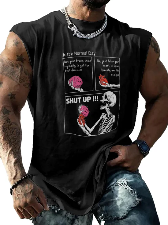 Hardaddy X Artist Kimprut Imut Mens Crewneck Tank Tops Give You My Heart Beach Sleeveless Shirt